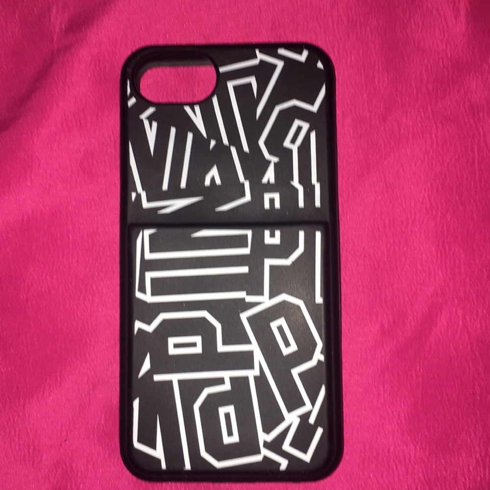 Pink phone case card holder